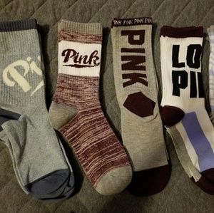 VS Athletic crew socks PINK, womens